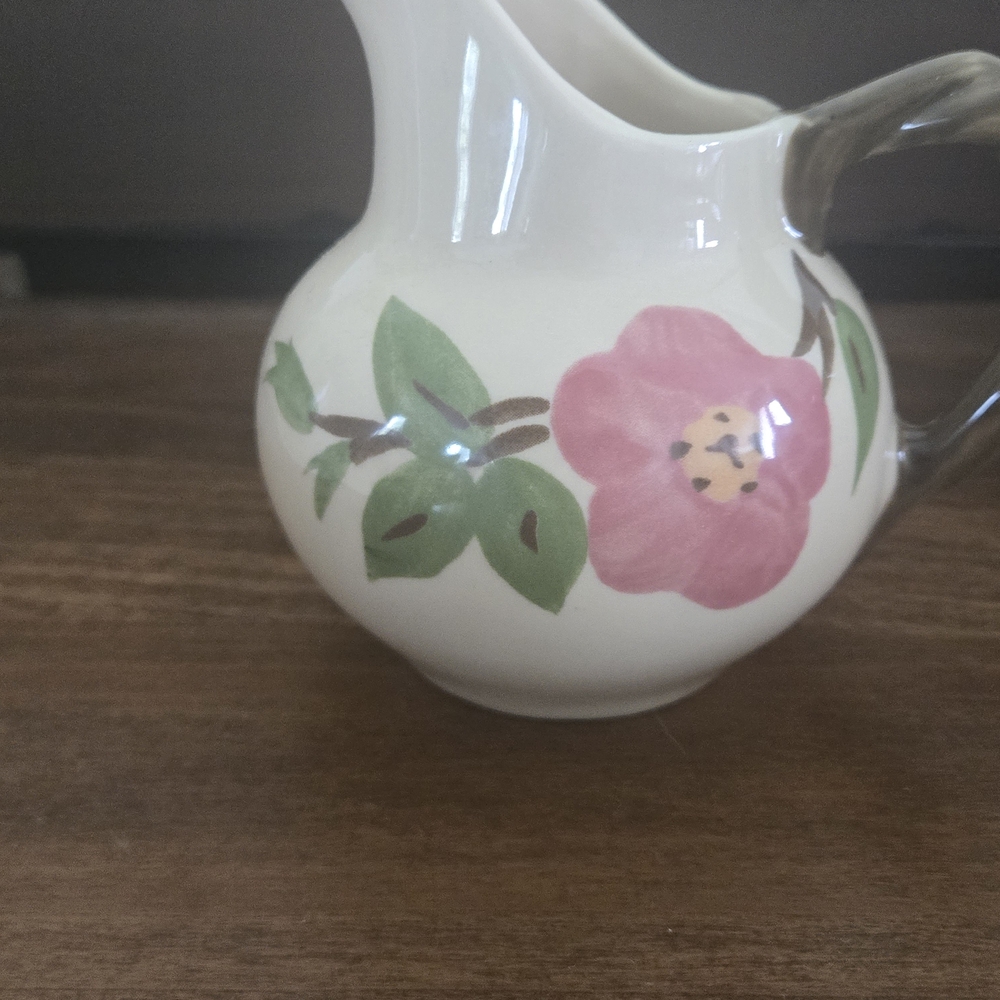 Floral Ceramic Tea Set with Pink and Green Accents - Picture 6 of 12